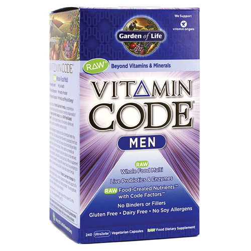 Garden of Life Vitamin Code, Men's Formula, 240 Veggie Caps, Garden of Life