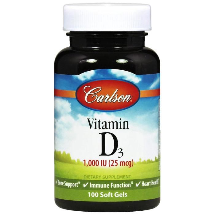 Carlson Laboratories Vitamin D 1000 IU 250 softgels, Carlson Labs