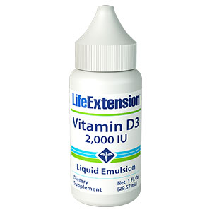 Life Extension Vitamin D3 Liquid Emulsified, 1 oz, Life Extension