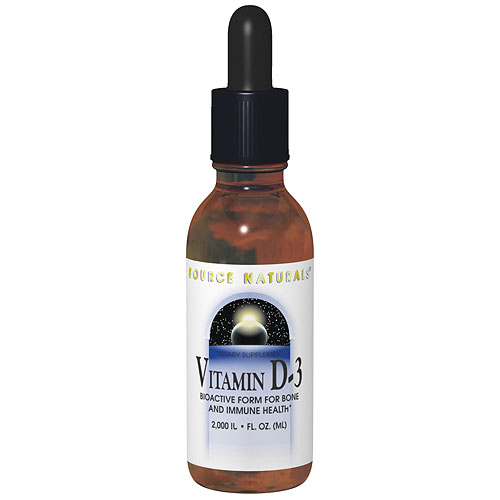 Source Naturals Vitamin D-3 2000 IU Liquid, 2 oz, Source Naturals