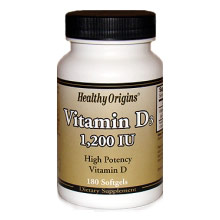 Healthy Origins Vitamin D3 1200IU, 180 Softgels, Healthy Origins
