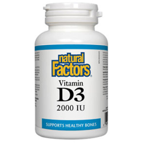 Natural Factors Vitamin D3 2000 IU, 90 Tablets, Natural Factors