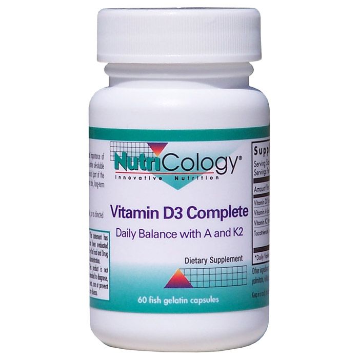 NutriCology / Allergy Research Group Vitamin D3 Complete, 60 Capsules, NutriCology