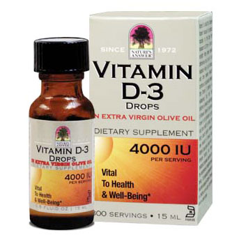 Nature's Answer Platinum Vitamin D-3 Drops 4000 IU, 0.5 oz, Nature's Answer