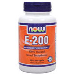 NOW Foods Vitamin E-200 IU Mixed Tocopherols/Unesterified 250 Gels, NOW Foods