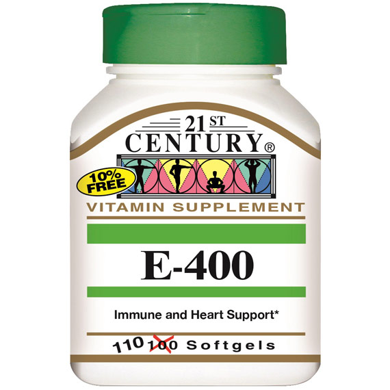 21st Century HealthCare Vitamin E 400 Blended 110 Softgels, 21st Century Health Care