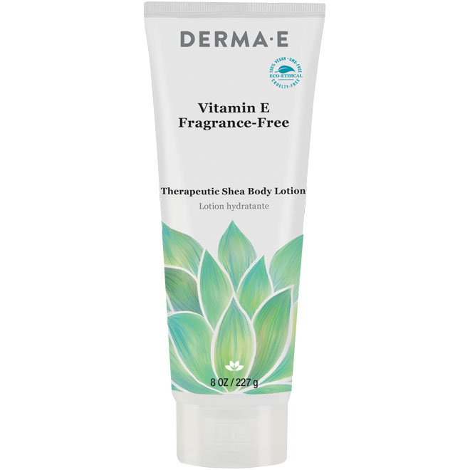 Derma-E Skin Care Vitamin E Intensive Therapy Body Lotion, Fragrance Free, 8 oz, Derma-E Skin Care