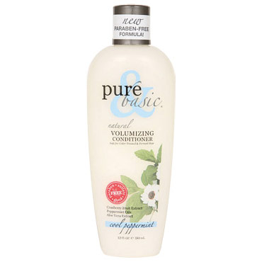 Pure & Basic Natural Volumizing Conditioner, Cool Peppermint, 12 oz, Pure & Basic
