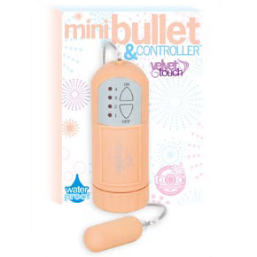 Doc Johnson Waterproof Mini Bullet & Controller - Peach, Doc Johnson