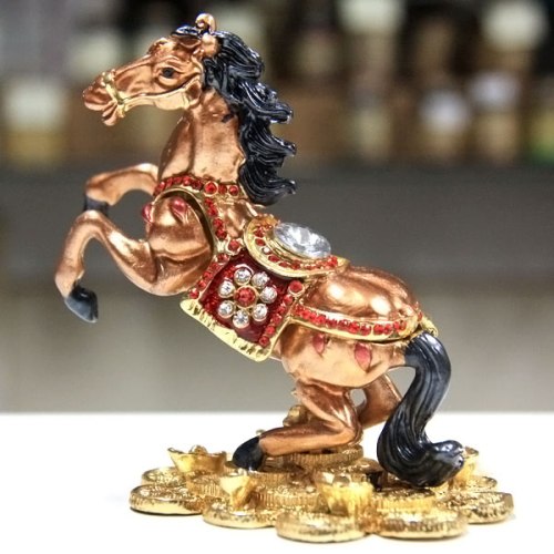 Jewelry Gift Box Wealthy Horse Gilt Jewelry Gift Box with Fine Crystals