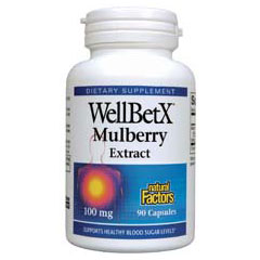 Natural Factors WellBetX Mulberry Extract 100 mg, 90 Capsules, Natural Factors