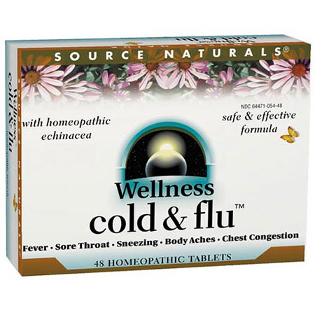 Source Naturals Wellness Cold and Flu Homeopathic 48 tabs from Source Naturals