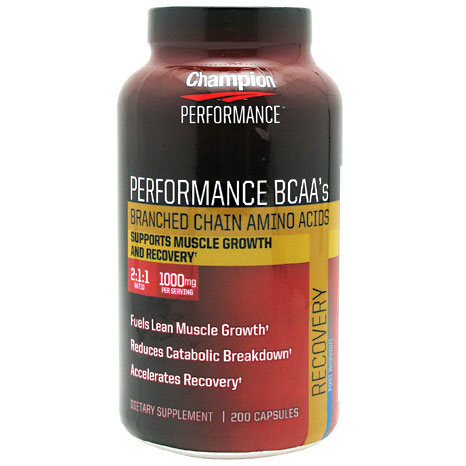 Champion Nutrition Wellness Nutrition Performance BCAA's, 200 Capsules, Champion Nutrition