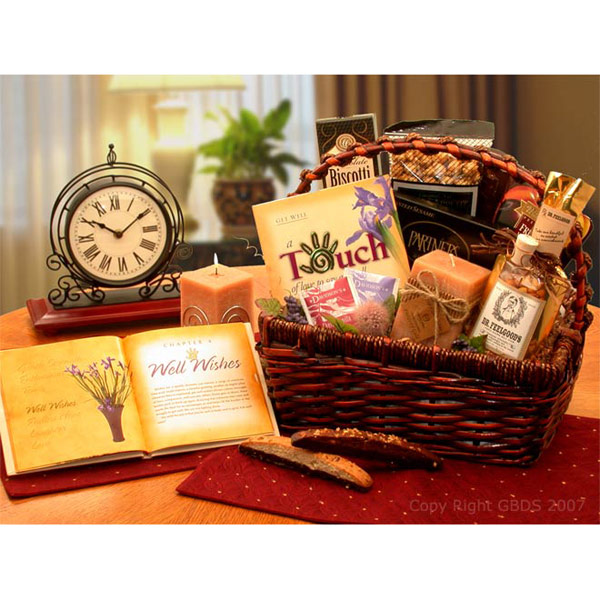 Elegant Gift Baskets Online Wellness Wishes Get well Gift Basket, Elegant Gift Baskets Online