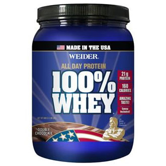 Weider 100% Whey - Double Chocolate, 2 lb, Weider