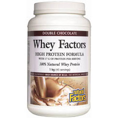 Natural Factors Whey Factors - Chocolate, 100% Natural Whey Protein, 2 lb, Natural Factors