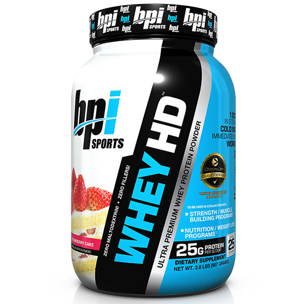 BPI Sports Whey-HD, Ultra Premium Whey Protein Powder, 25 Servings, BPI Sports