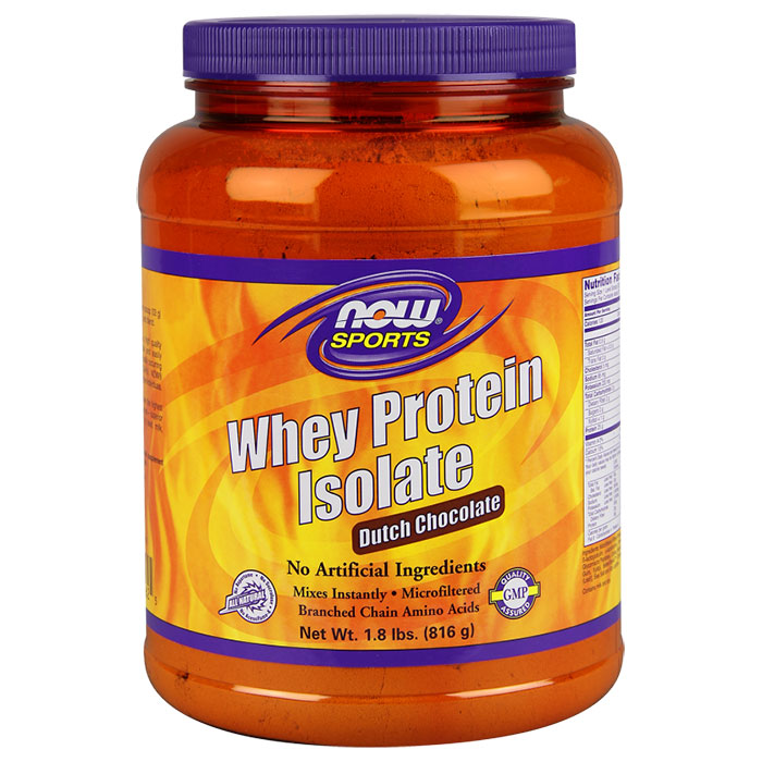 NOW Foods Whey Protein Isolate Chocolate 2 lb, NOW Foods