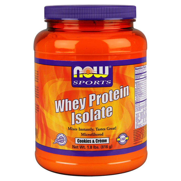 NOW Foods Whey Protein Isolate - Cookies & Creme, 1.8 lb, NOW Foods