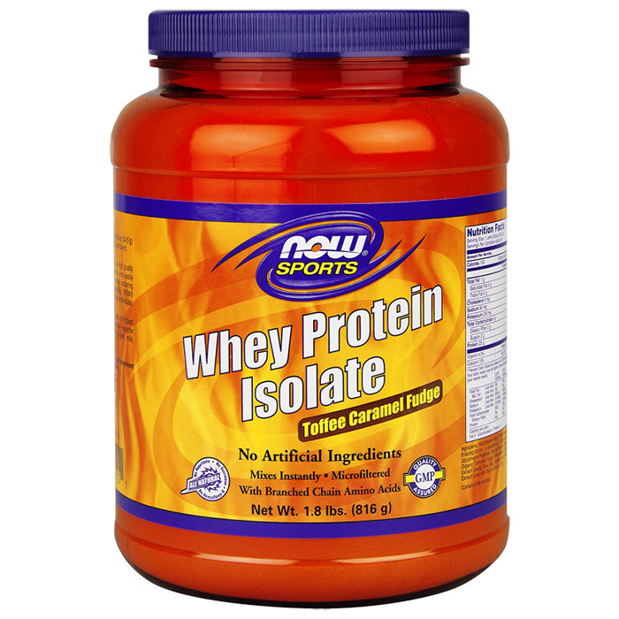 NOW Foods Whey Protein Isolate - Toffee Caramel Fudge, 1.8 lb, NOW Foods