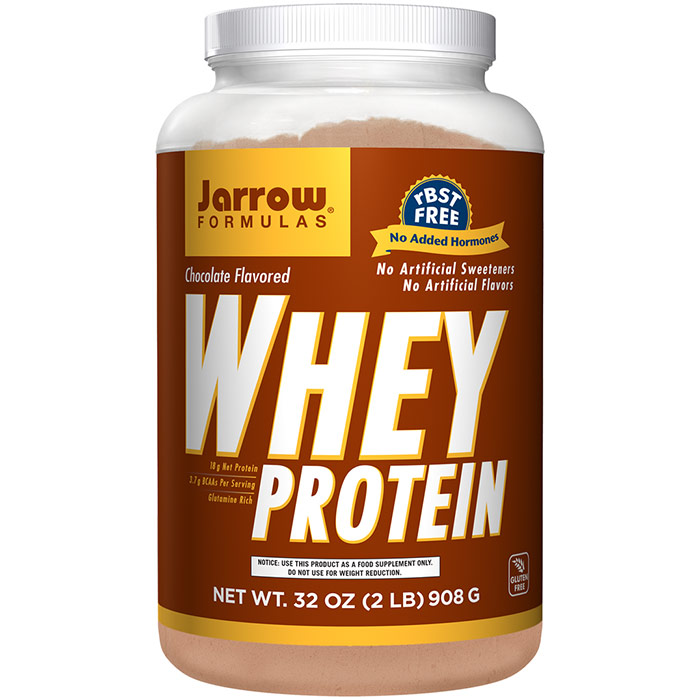 Jarrow Formulas Whey Protein Powder, Chocolate Flavor, 2 lbs, Jarrow Formulas
