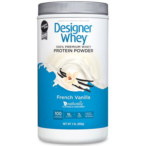 Designer Whey 100% Premium Whey Protein Powder, French Vanilla, 2 lb, Designer Whey