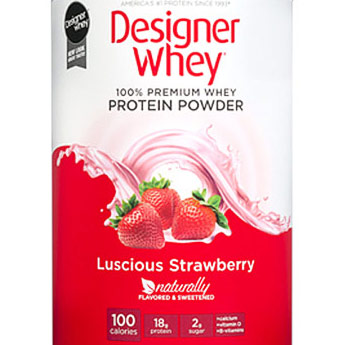 Designer Whey 100% Premium Whey Protein Powder, Stawberry, 12 oz, Designer Whey