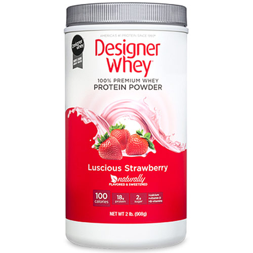 Designer Whey 100% Premium Whey Protein Powder, Stawberry, 2 lb, Designer Whey