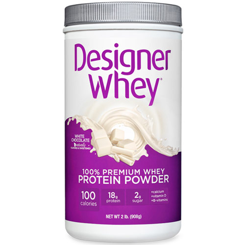 Designer Whey 100% Premium Whey Protein Powder, White Chocolate, 2 lb, Designer Whey