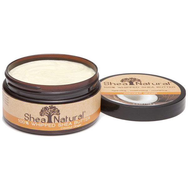 Shea Natural 100% Whipped Shea Butter, Coconut Ginger, 6.3 oz, Shea Natural