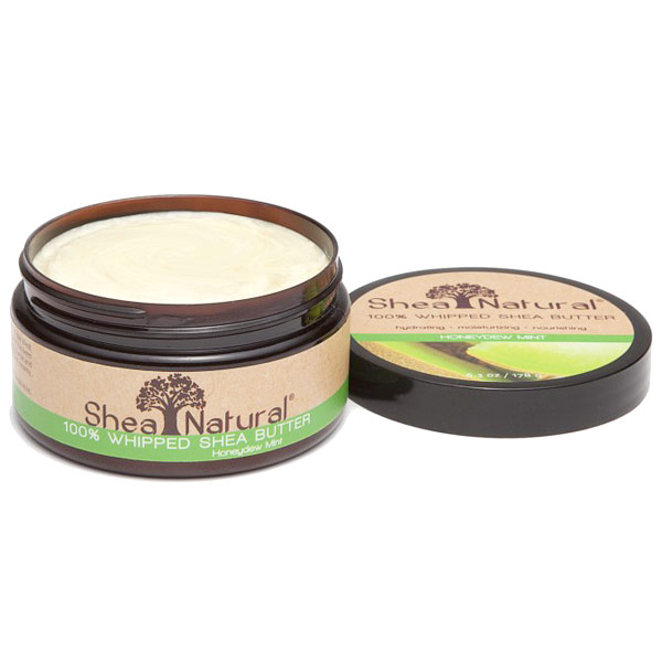 Shea Natural 100% Whipped Shea Butter, Honeydew Mint, 6.3 oz, Shea Natural