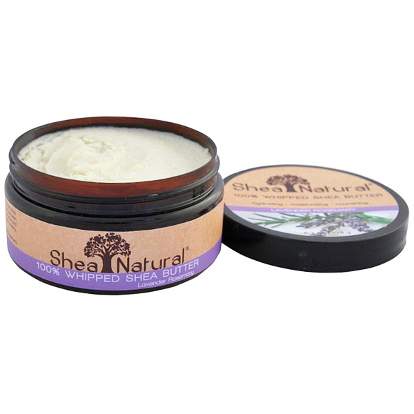 Shea Natural 100% Whipped Shea Butter, Lavender Rosemary, 6.3 oz, Shea Natural