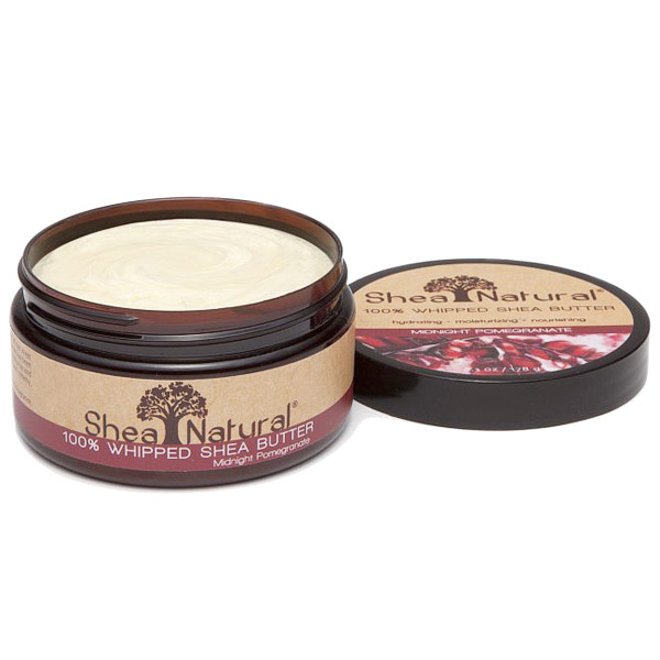 Shea Natural 100% Whipped Shea Butter, Midnight Pomegranate, 6.3 oz, Shea Natural