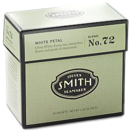 Steven Smith Teamaker White Petal Full Leaf White Tea, Blend No. 72, 15 Tea Bags, Steven Smith Teamaker