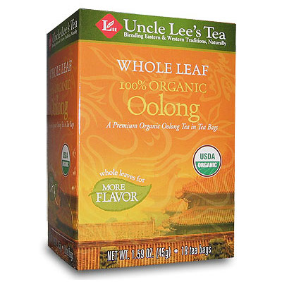Uncle Lee's Tea Whole Leaf Organic Oolong Tea, 18 Tea Bags x 12 Box, Uncle Lee's Tea