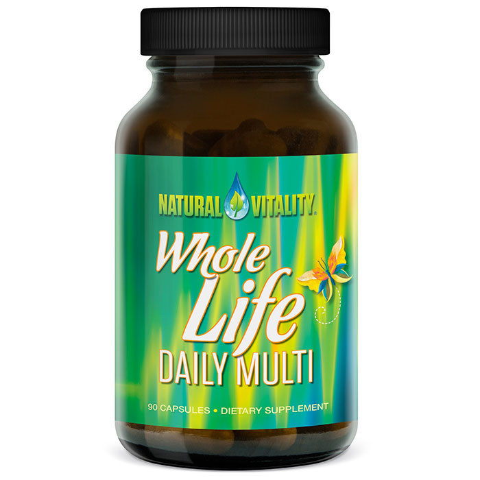 Natural Vitality Whole Life Daily Multi, 24 Organic Fruits & Veggies, 90 Capsules, Natural Vitality