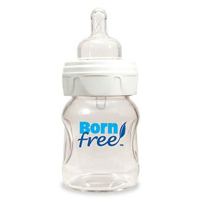 BornFree (Born Free) Wide Neck Glass Bottle, 5 oz Baby Bottle, 1 Pack, BornFree (Born Free)