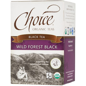 Choice Organic Teas Wild Forest Black Tea, 16 Tea Bags x 6 Box, Choice Organic Teas