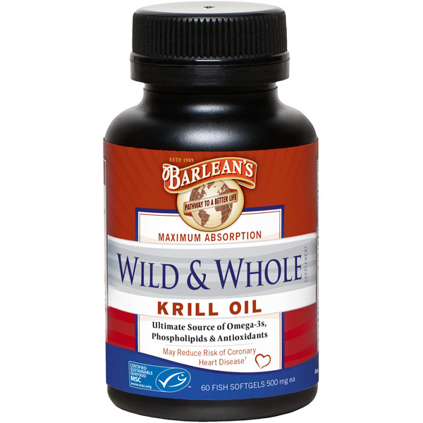 unknown Wild & Whole Krill Oil, 120 Softgels, Barlean's Organic Oils