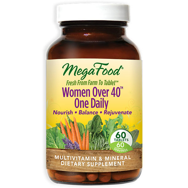 MegaFood Women Over 40 One Daily, Whole Food Multivitamins, 90 Tablets, MegaFood