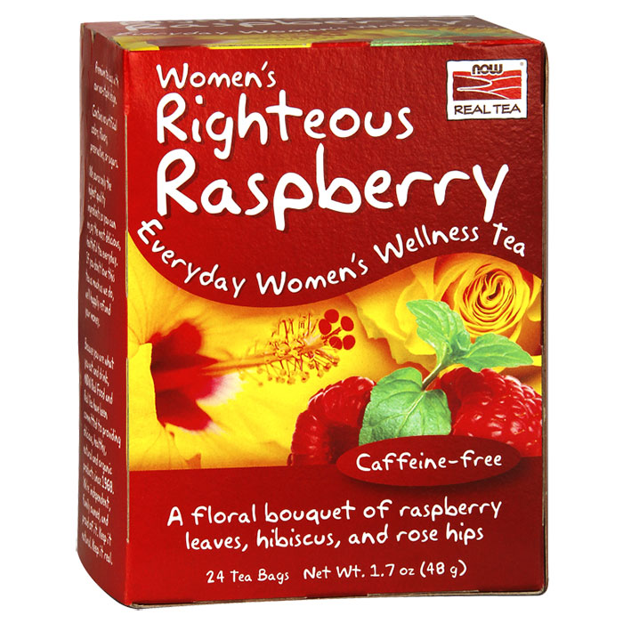 NOW Foods Women's Righteous Raspberry Tea, 24 Tea Bags, NOW Foods