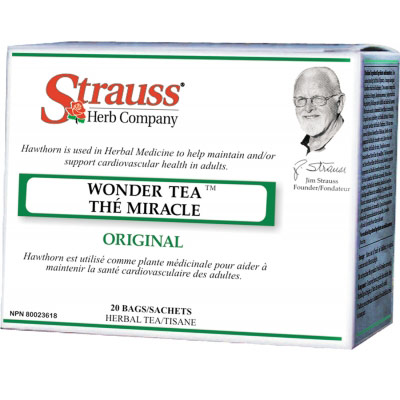 Strauss Herb Company Wonder Tea, Original, Herbal Tea, 20 Bags, Strauss Herb Company