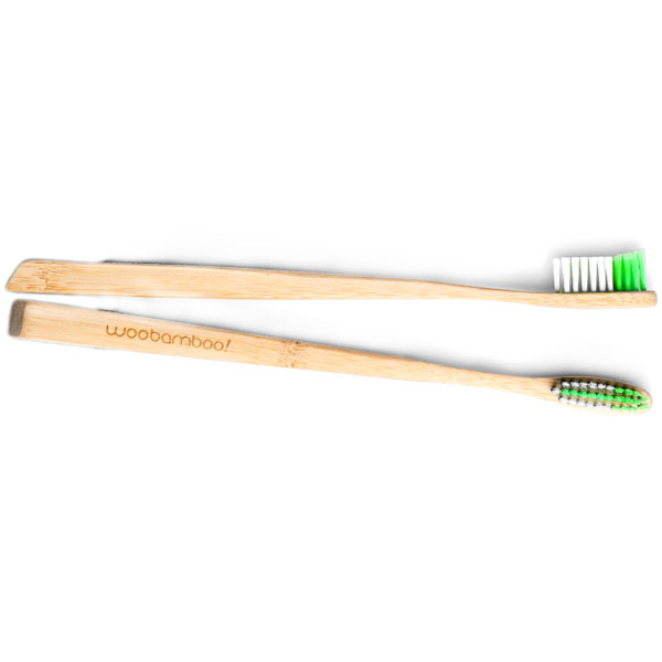 WooBamboo WooBamboo Adult Bamboo Toothbrush, Slim Handle, Medium