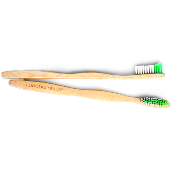WooBamboo WooBamboo Adult Bamboo Toothbrush, Standard Handle, Medium