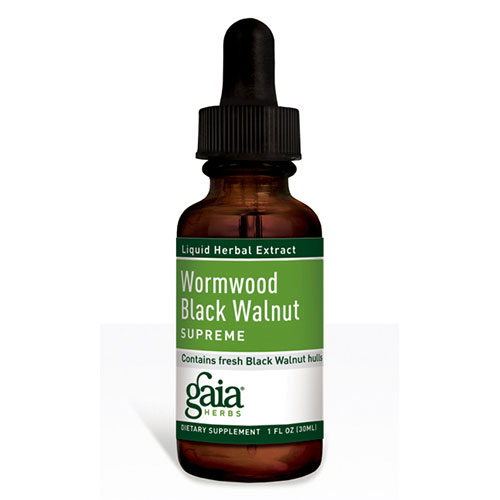 Gaia Herbs Wormwood Black Walnut Supreme Liquid, 1 oz, Gaia Herbs