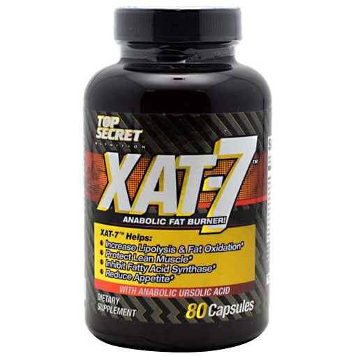 Top Secret Nutrition XAT-7, Anabolic Fat Burner, 80 Capsules, Top Secret Nutrition