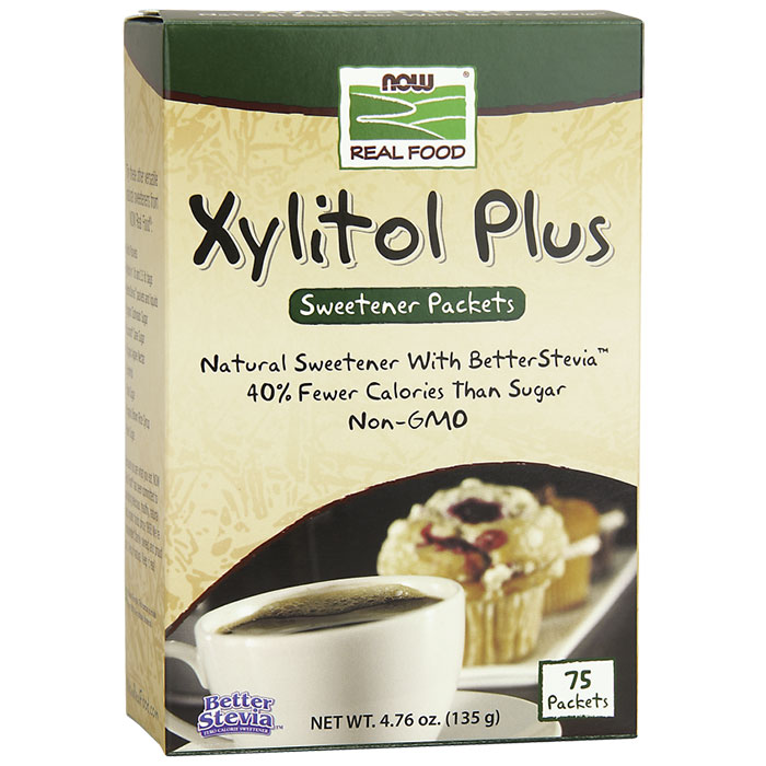NOW Foods Xylitol Plus, 70 Packets/Box, NOW Foods