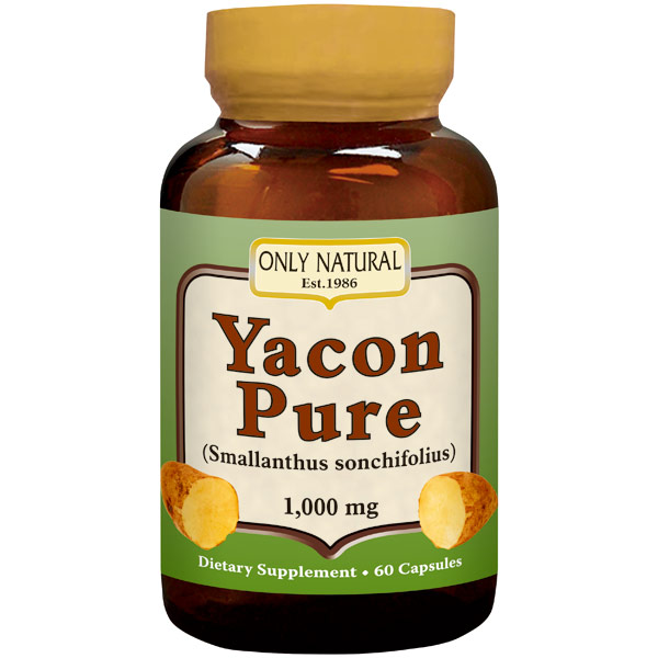 Only Natural Inc. Yacon Pure 1000 mg, 60 Capsules, Only Natural Inc.