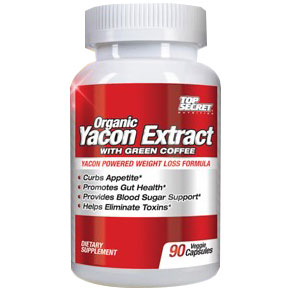 Top Secret Nutrition Organic Yacon Extract Plus Green Coffee, 60 Capsules, Top Secret Nutrition