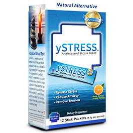 Essential Source YStress Anxiety & Stress Relief Drink Mix (Y-Stress), 4.5 g x 12 Stick Packets, Essential Source